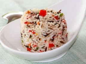 Risotto van volkoren rijst met groentenratatouille