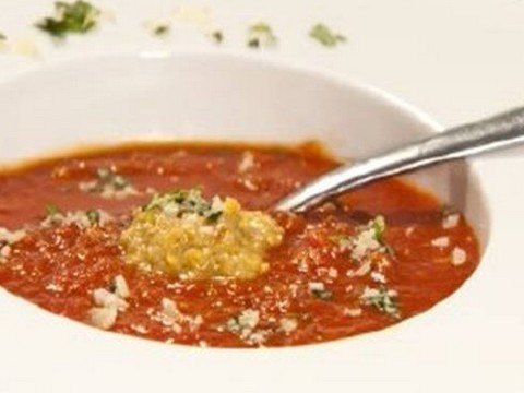 Quinoasoepmet tomaten en kikkererwten